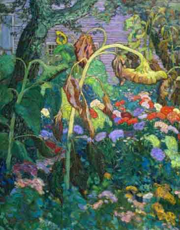 After "The Tangled Garden" , painted by J.E.H. MacDonald, 1916 (National Gallery of Canada)